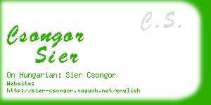 csongor sier business card